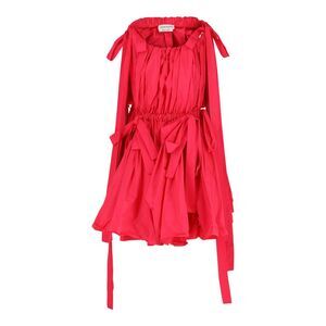 Alexander McQueen Bow Mini Dress Pink Womens